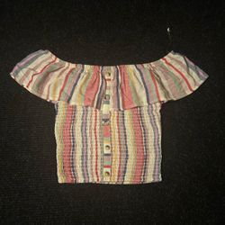 Dizzire Striped Crop Top