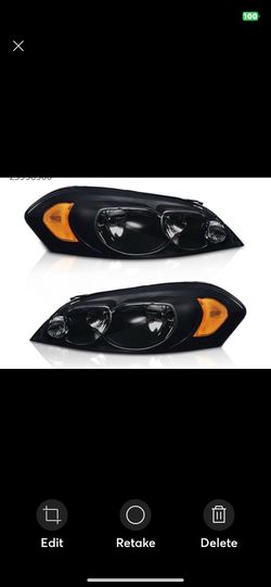 New! “Motux” Smoky lens Headlights Assembly Compatible with 2006-2013 Chevy Impala / 14-16 Chevy Impala Limited / 06-07 Monte Carlo Headlamps Assembly