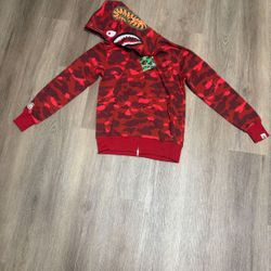 red bape hoodie brand new 