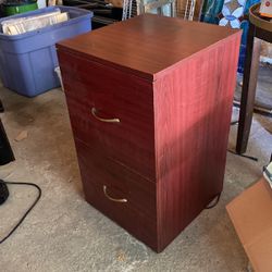 Cherry Wood File Cabinet 