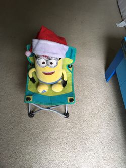 Baby chair with minion plush toy