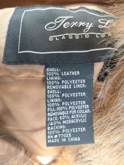 Full length leather coat size small