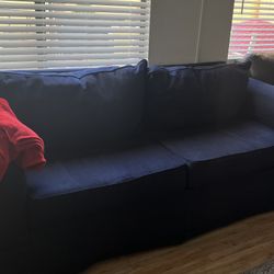Beautiful, Navy Blue Sofa, And Loveseat, Mint Condition