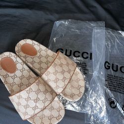 Gucci Canvas Slides