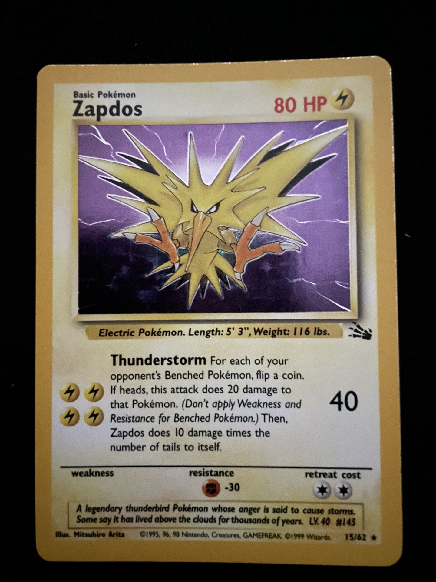 Zapdos Pokémon Card