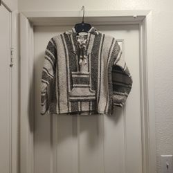 Kids Poncho Sweater With Hood Size 10 OBO