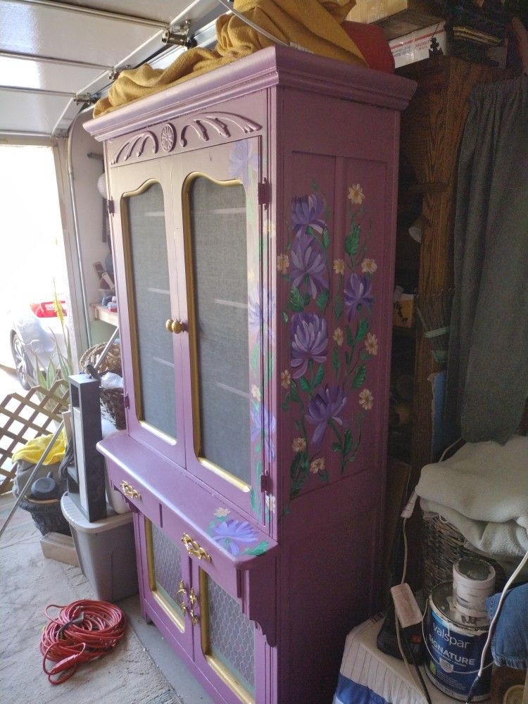 Antique Pie Safe Or Display Cabinet