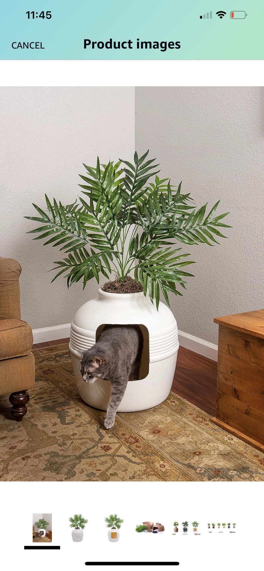 Hawasiy Hidden Litter Box Enclosure w/Faux Plant
