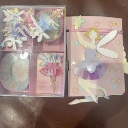 Fairy Party Banner And Cupcake Decor 