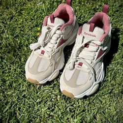 Pink/Creme Athletic Reebok Shoes
