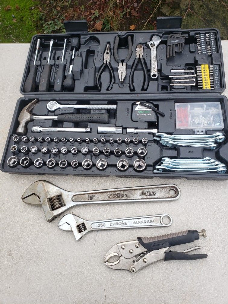 Pittsburg Tool Kit Set and Ajustable Wrenches 