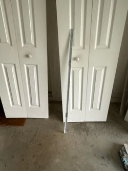 White Bifold Closet Doors with Hardware