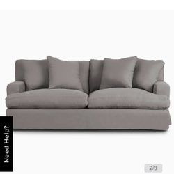 Gray Sofa and Ottoman 