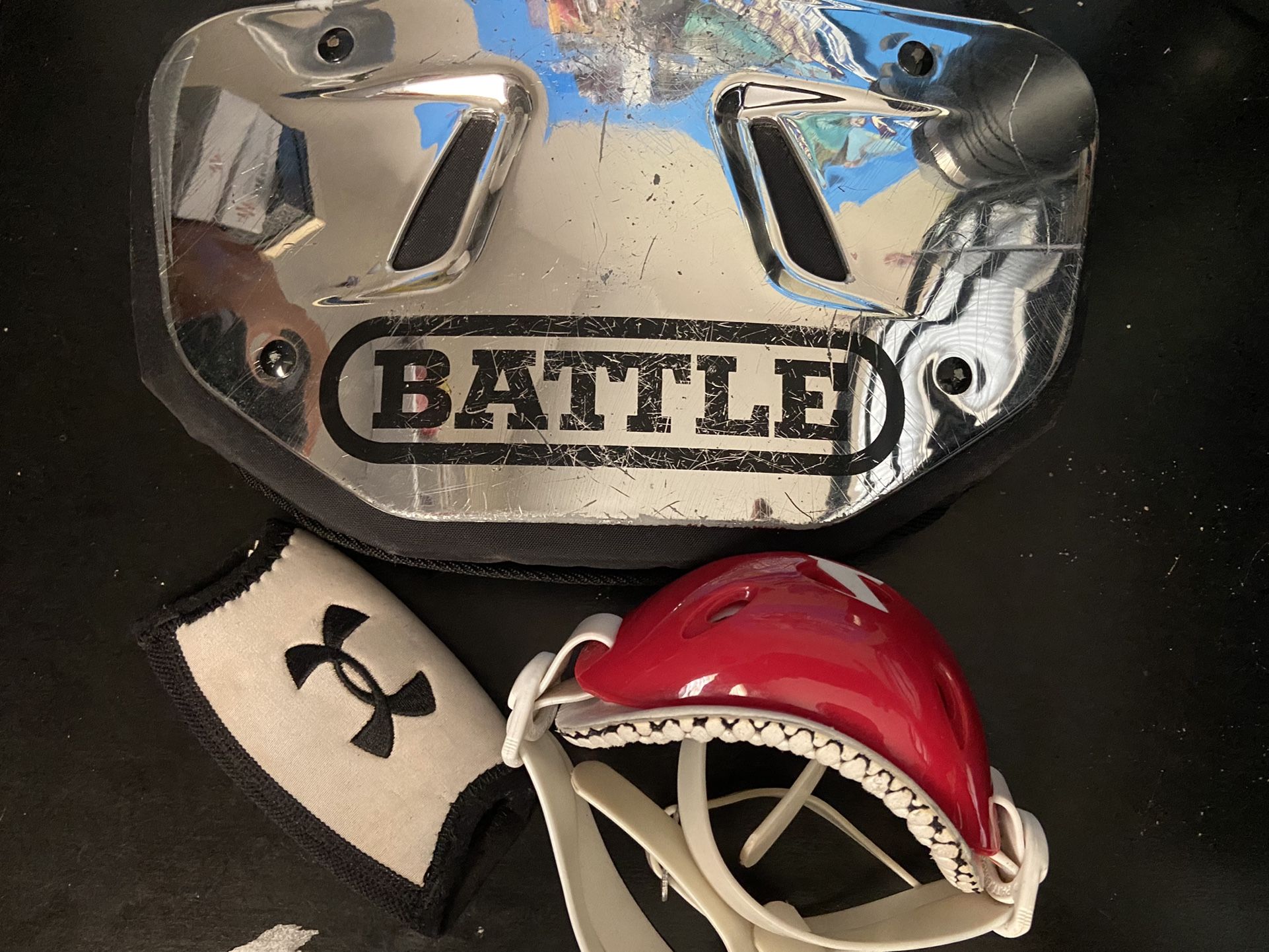football back plate and chinstrap bundle