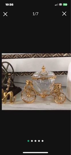Disney  Coach Cinderella Carriage Crystal Gold