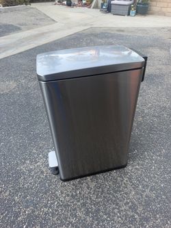 Simplehuman stainless steel trash can