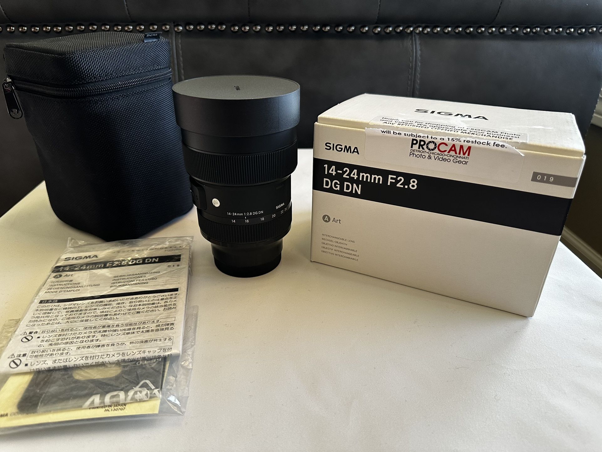 Sigma 14-24mm F2.8 DG DN Lens for Sony E-Mount