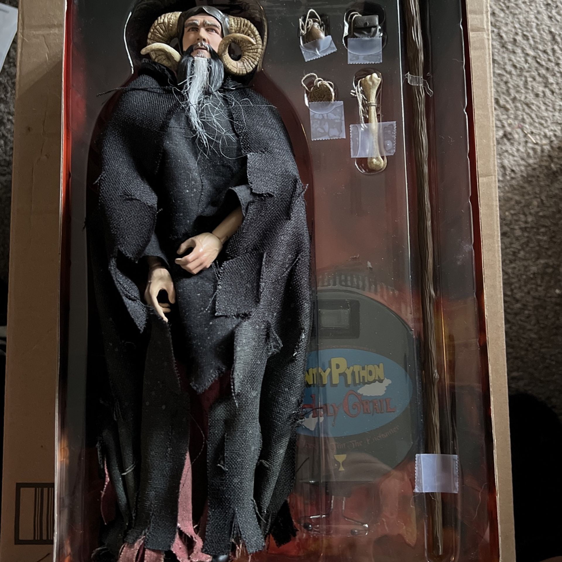 2002 SIDESHOW TOYS MONTY PYTHON AND THE HOLY GRAIL TIM THE ENCHANTER 12" FIGURE