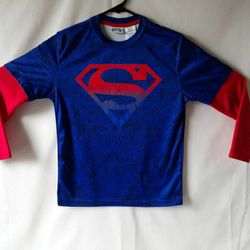 Superman boys red and blue long sleeve top size L
