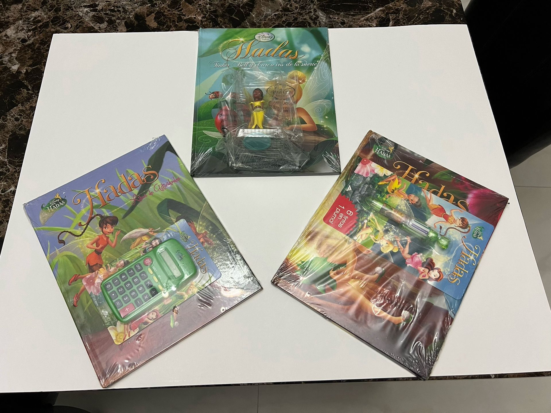 Disney Hadas Tinkerbell Fairies in Spanish Lot of 3 Hardcover Books