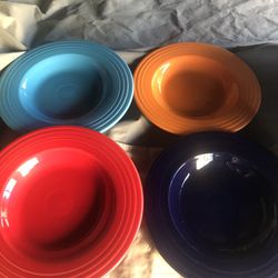 4 Large Pasta Dishes Fiesta Ware 