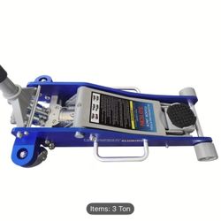 Hydraulic Low-Profile Racing Floor Jack Made of Aluminum And Steel, Featuring a Dual Piston Quick Lift Pump, 3 Ton  new in box $250 in n Lakeland 