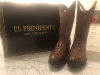 Men’s Crocodile Boots Size 8 1/2.