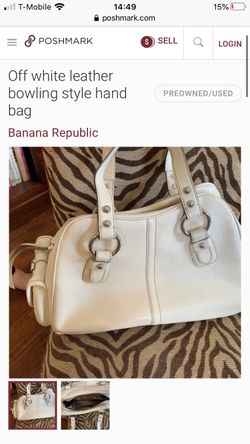 Banana Republic white bowling purse