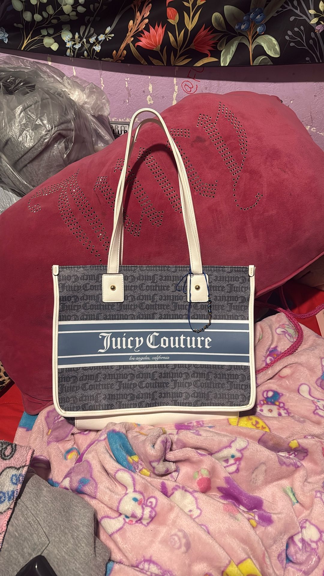 White & Blue Juicy Couture bag