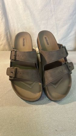 Northside Brown Double Strap Sandals