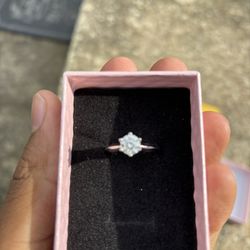 Authentic diamond Stud engagmentRing / promise ring Adjustable 1.0ct - GRA 