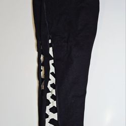 ​✨ $20! Victoria's Secret Black Yoga Pants w/ Sparkle Criss-Cross Sides (Size Large) Only worn once!