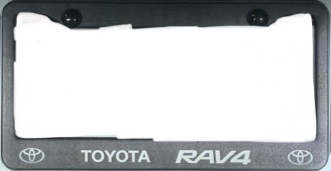 Toyota RAV4 2 Pack Stainless Steel RustProof License Plate Frame Holder Black
