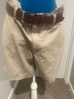 Croft & Barrow Men’s Khaki Shorts Size 36 Casual Stretch Chino Shorts