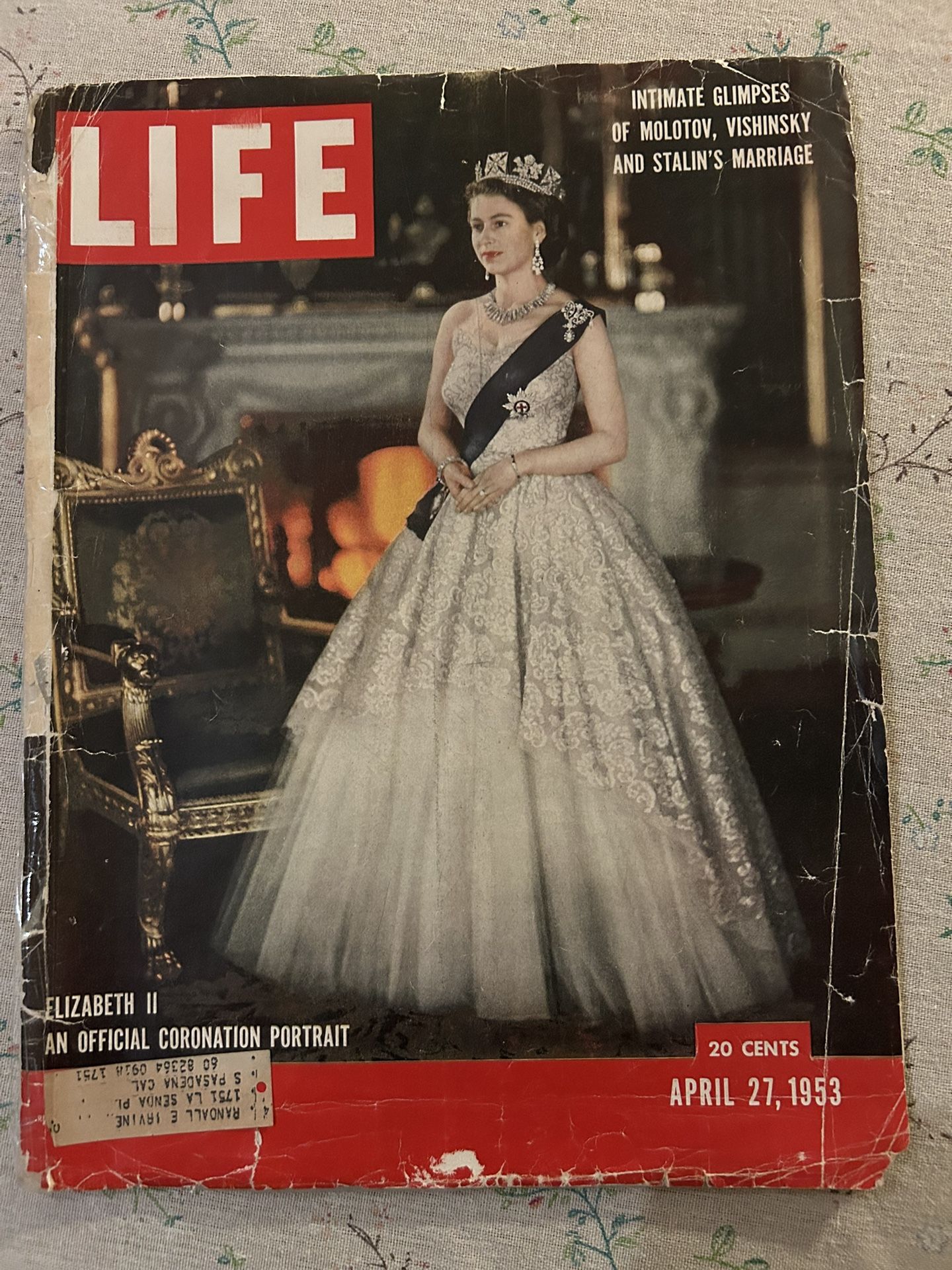 Life Magazine April 27th, 1953 (Queen Elizabeth I Coronation) (Rare Issue!)
