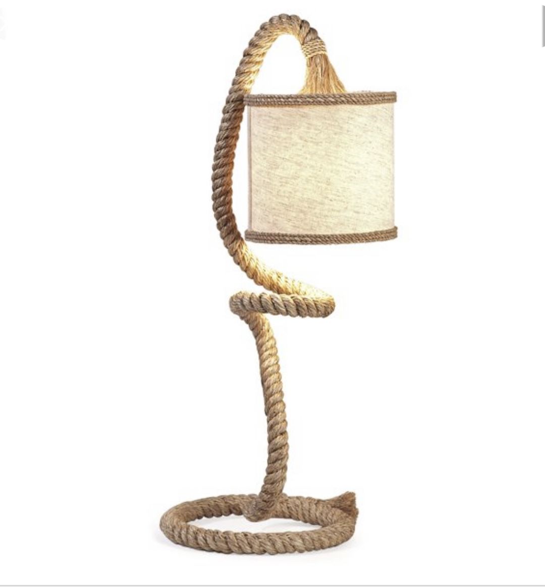 Binnacle Rope Table Lamp With Drum Shade