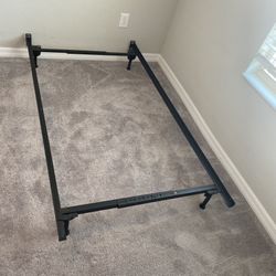 Metal Bed Frame Adjustable To Twin/Full Size Holds Up To 1000 lb. Distributed Weight 63” L. Delivery Available
