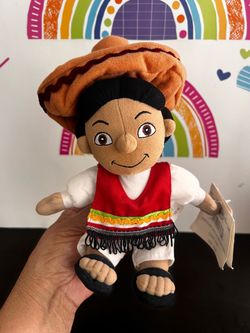DISNEY IT’S A SMALL WORLD - MEXICAN BOY , 9 INCH NEW BEANBAG PLUSH