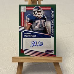 Donruss Auto /25 Leonard Marshall NY GIANTS
