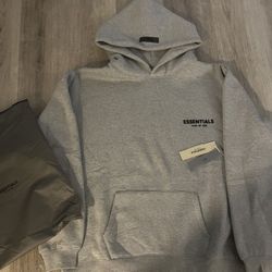 Grey essentials hoodie