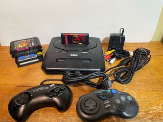 Sega Genesis Model 2 Console Bundle 2 Controllers, Cables, and Game OEM Official
