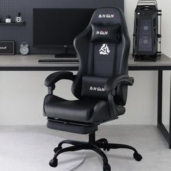 Gaming Chair with Footrest High Back Ergonomic Comfortable Office Computer Desk with Lumbar Support