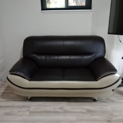 Contemporary Loveseat Sofa With New Bonus! (32" TV)