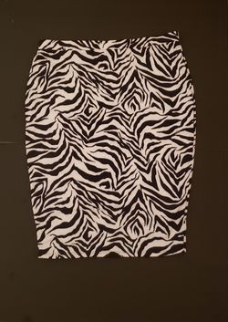 Zebra print pencil skirt