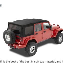 soft top for 2018 -2024 jeep wrangler jl. premium twill 