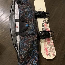 Women’s Roxy Snowboard & Burton Boots w/ Bag