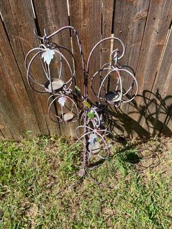 Five pumpkins Metal Pumpkin Candle Holder