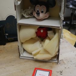  Franklin Heirloom Premier Edition Disney Mickey Mouse  Porcelain Doll NEW W BOX. 