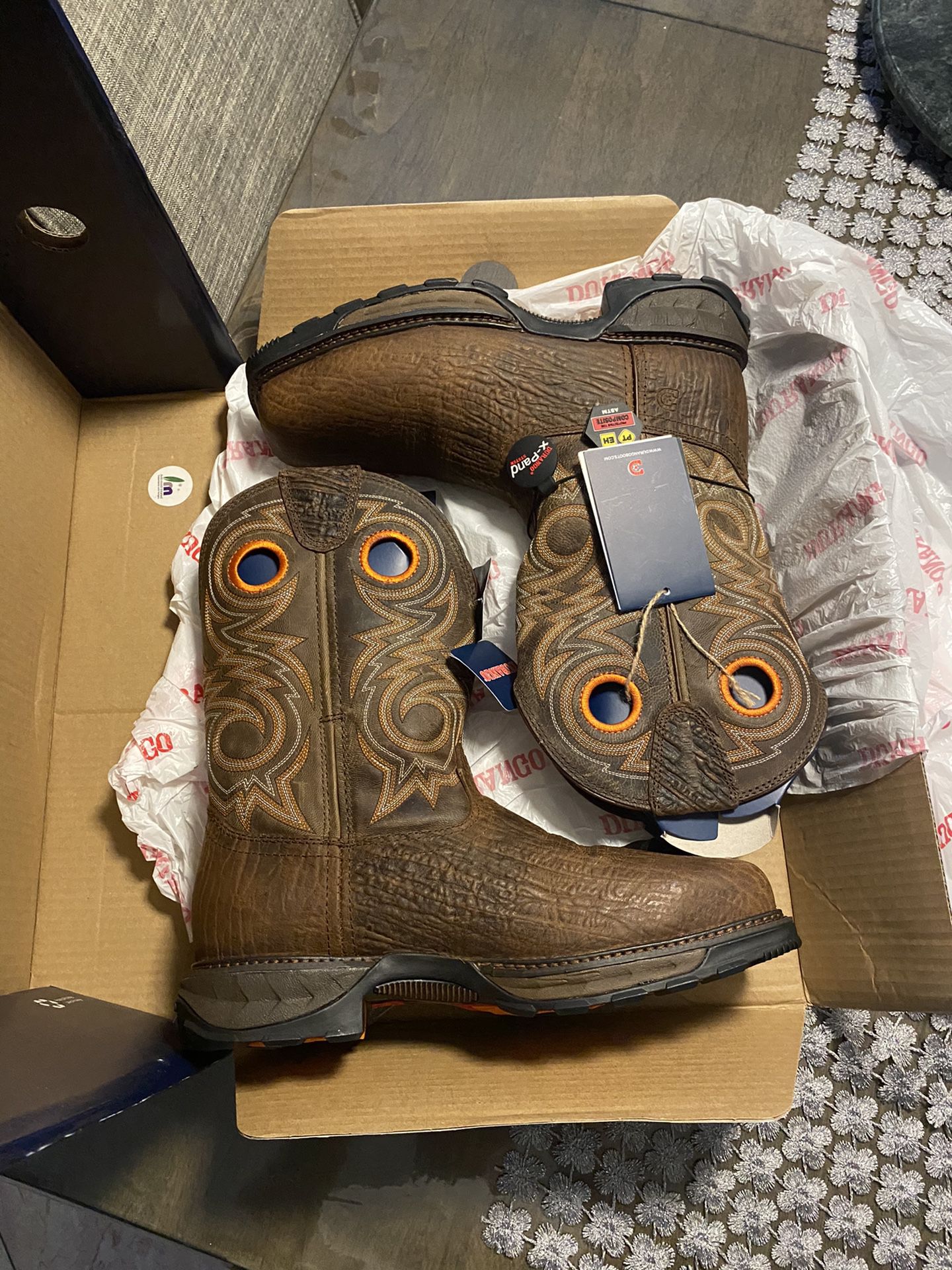 Durango work boots western composite toe size 10