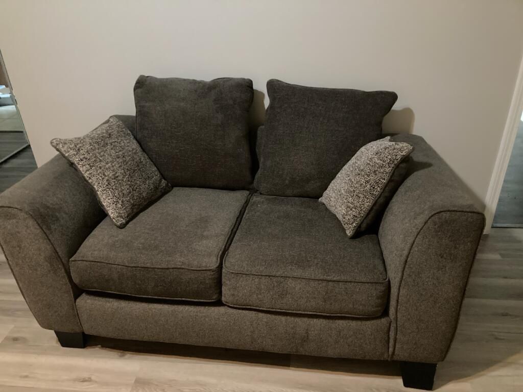 Grey Couch With Pillows